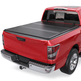 MOSTPLUS 5.6FT FRP Hard 3-Fold Tonneau Cover For 2016-2024 Nissan Titan with Factory Utility Track System