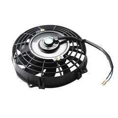 MOSTPLUS Black Universal Electric Radiator Slim Fan Push/Pull 12V + Mounting Kit (7 Inch)