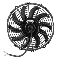 MOSTPLUS Black Universal Electric Radiator Slim Fan Push/Pull 12V + Mounting Kit (10 Inch) Set of 2