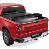 MOSTPLUS 5.8FT Soft 4-Fold Tonneau Cover For 2007-2013 Chevy Silverado 1500 & GMC Sierra 1500 Truck Bed