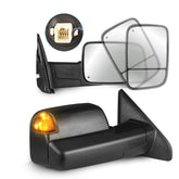 MOSTPLUS Black Power Heated Towing Mirrors for 2002-2008 Dodge Ram 1500 2003-2009 Ram 2500/3500 (Set of 2)