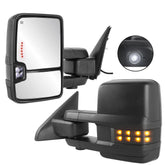 MOSTPLUS Black Mirrors For 2009-2018 Ram 1500, 2010-2018 Ram 2500/3500 w/Power Heating & Turn Light & Puddle Lights & Temp Sensor (Set of 2)