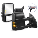 MOSTPLUS Towing Mirror For 1999-2007 Ford F250 F350 F450 F550 Super Duty Power Heated Mirror w/Led Turn Light (Set of 2)