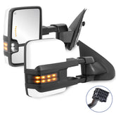 MOSTPLUS Painted White Power Heated Tow Mirrors For 2014-2018 Silverado 1500 2500HD 3500HD