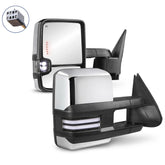 MOSTPLUS Power Heated Towing Mirrors For 1999-2002 Chevy Silverado Suburban Tahoe GMC Serria Yukon w/Sequential Turn light(Set of 2)-Chrome
