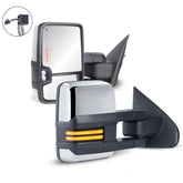 MOSTPLUS Chrome Power Folding Tow Mirrors For 2014-2018 Silverado Sierra 1500