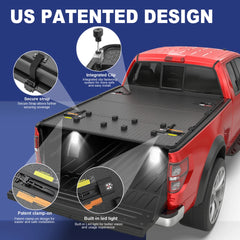 MOSTPLUS 4.5FT Hard 3-Fold Tonneau Cover For 2022-2025 Ford Maverick