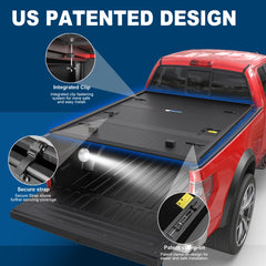 MOSTPLUS 6FT FRP Hard  3-Fold Tonneau Cover For 1983-2011 Ford Ranger 1994-2010 Mazda B2300 (Not For Flareside)