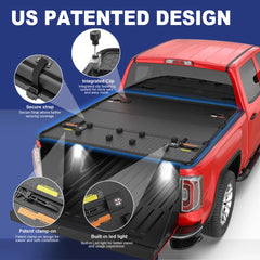 MOSTPLUS 5.8FT Hard 3-Fold Tonneau Cover For 2014-2018 Chevrolet Silverado 1500/GMC Sierra 1500