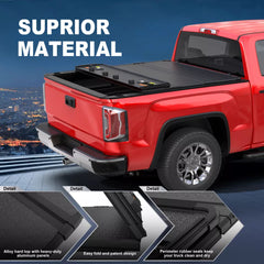 MOSTPLUS 5.8FT Hard 4-Fold Tonneau Cover For 2007-2013 Silverado Sierra 1500