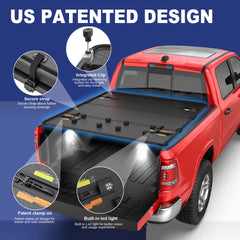 MOSTPLUS 5.3FT Hard 3-Fold Tonneau Cover For 2005-2011 Dodge Dakota Mitsubishi Raider