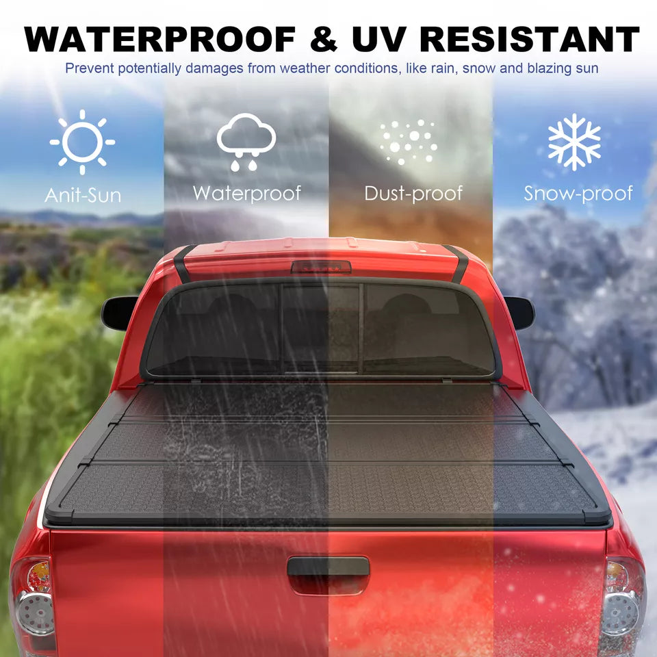 MOSTPLUS 6FT Hard 3-Fold Tonneau Cover For 2016-2023 Toyota Tacoma