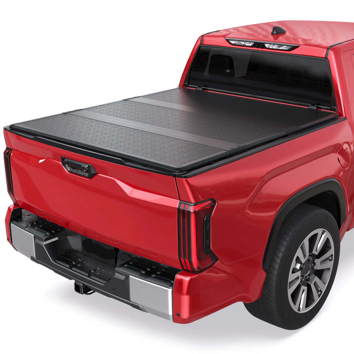 MOSTPLUS 5.5FT FRP Hard 3-Fold Tonneau Cover For 2007-2021 Toyota Tundra