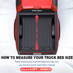 MOSTPLUS 5.5FT FRP Hard 3-Fold Tonneau Cover For 2007-2021 Toyota Tundra