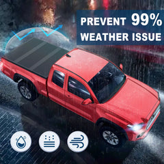 MOSTPLUS 5.5FT FRP Hard 3-Fold Tonneau Cover For 2007-2021 Toyota Tundra