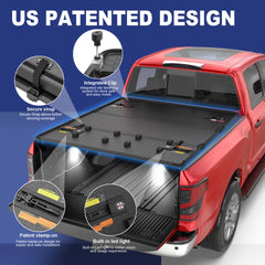 MOSTPLUS 5.7FT Hard 3-Fold Tonneau Cover For 2016-2024 Nissan Titan