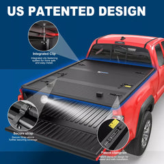 MOSTPLUS 5FT FRP Hard 3-Fold Tonneau Bed Cover For 2017-2025 Honda Ridgeline