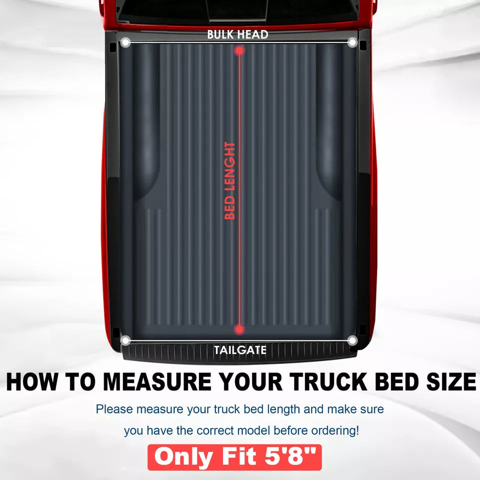 MOSTPLUS 5.8FT Soft Roll Up Tonneau Cover For 2004-2007 Chevy Silverado GMC Sierra 1500/2500 HD/3500 HD
