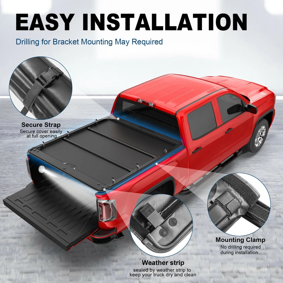 MOSTPLUS 5.8FT Soft Roll Up Tonneau Cover For 2004-2007 Chevy Silverado GMC Sierra 1500/2500 HD/3500 HD