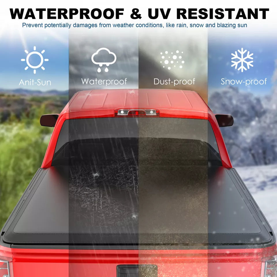 MOSTPLUS 5.8FT Soft Roll Up Tonneau Cover For 2004-2007 Chevy Silverado GMC Sierra 1500/2500 HD/3500 HD