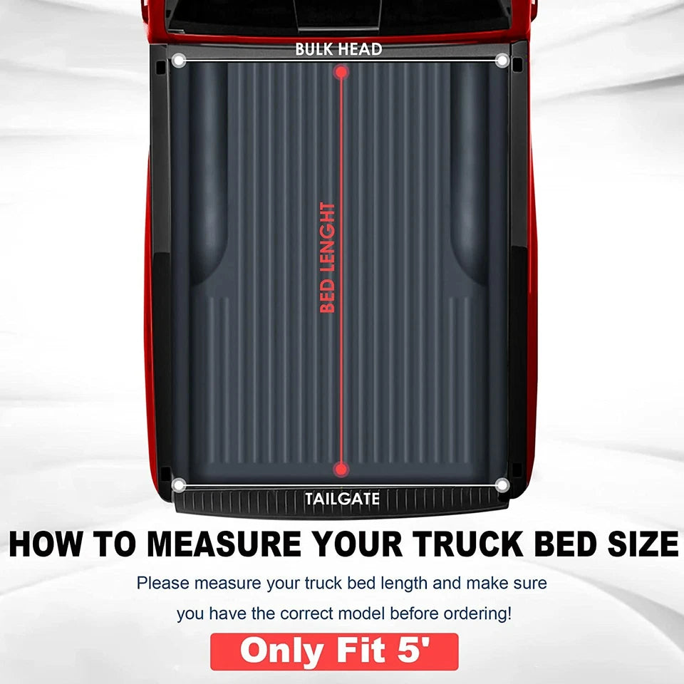 MOSTPLUS 5FT Soft Roll Up Tonneau Cover For 2015-2025 Chevrolet Colorado GMC Canyon