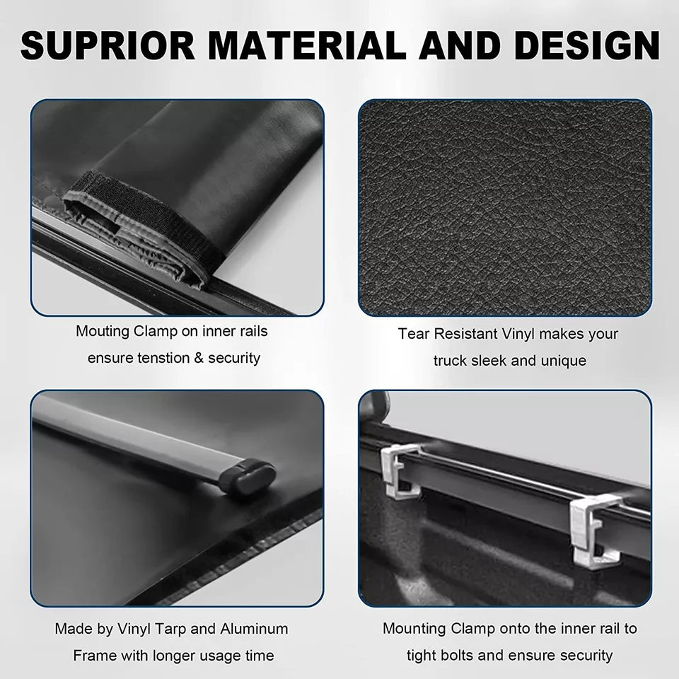 MOSTPLUS 5FT Soft Roll Up Tonneau Cover For 2015-2025 Chevrolet Colorado GMC Canyon