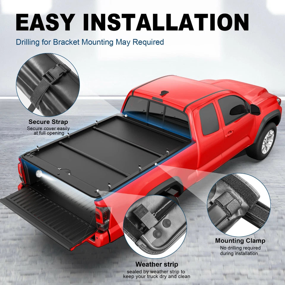 MOSTPLUS 6FT Soft Roll Up Tonneau Cover For 2015-2025 Chevry Colorado GMC Canyon