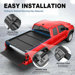 MOSTPLUS 6FT Soft Roll Up Tonneau Cover For 2015-2025 Chevry Colorado GMC Canyon