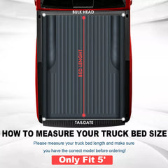 MOSTPLUS 5FT Soft Roll-Up Tonneau Cover For 2024-2025 Toyota Tacoma Fleetside Truck Bed