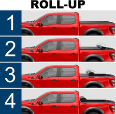 MOSTPLUS 5.5FT Soft Roll-Up Tonneau Cover For 2004-2015 Nissan Titan