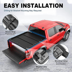 MOSTPLUS 5.5FT Soft Roll-Up Tonneau Cover For 2004-2015 Nissan Titan