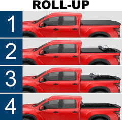 MOSTPLUS 6.5FT Soft Roll Up Tonneau Cover For 2016-2024 Nissan Titan with or without Utilitrack
