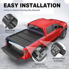 MOSTPLUS 6.5FT Soft Roll Up Tonneau Cover For 2016-2024 Nissan Titan with or without Utilitrack