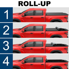 MOSTPLUS 5.5FT Soft Roll Up Tonneau Cover For 2016-2024 Nissan Titan (NON-XD)