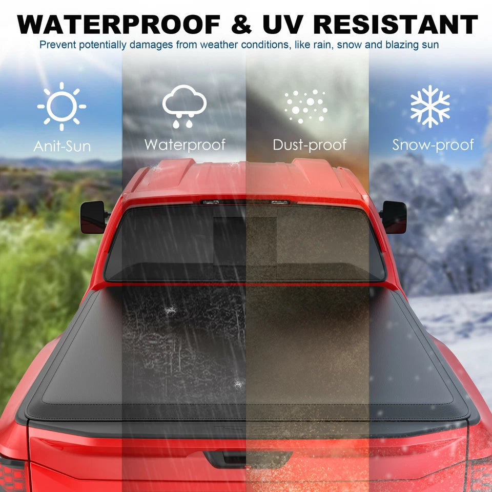 MOSTPLUS 5.5FT Soft Roll Up Tonneau Cover For 2016-2024 Nissan Titan (NON-XD)