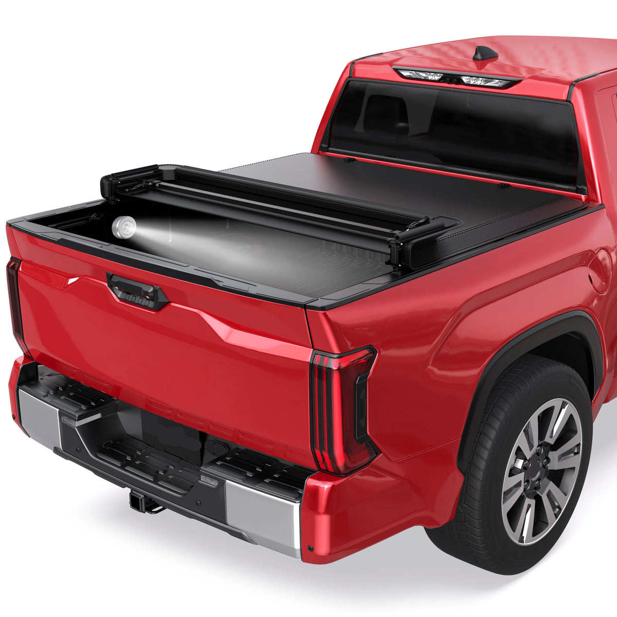 MOSTPLUS 5.5FT Soft 4-Fold Tonneau Cover For 2007-2013 Toyota Tundra