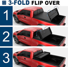 MOSTPLUS 5FT Soft 3-Fold Tonneau Cover For 2017-2024 Honda Ridgeline