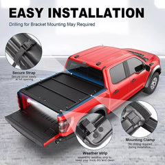 MOSTPLUS 8FT Soft Roll-Up Tonneau Cover For 2009-2014 Ford F-150 F150