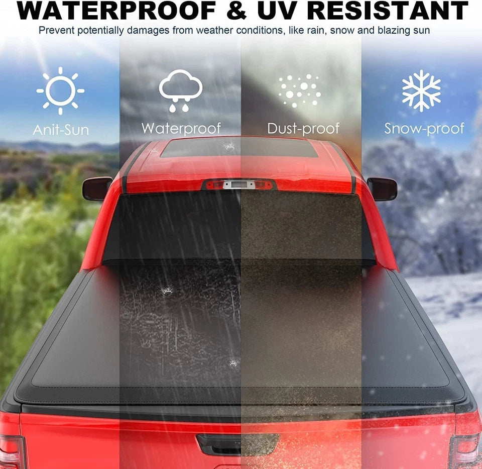 MOSTPLUS 6.5FT Soft Roll-Up Tonneau Cover For 2004-2014 Ford F-150 2006-2008 Mark LT Styleside