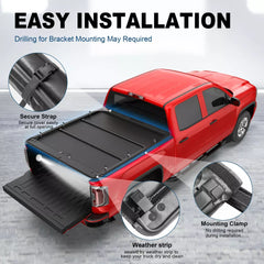 MOSTPLUS 5FT Soft Roll Up Tonneau Cover For 2004-2014 Chevy Colorado GMC Canyon