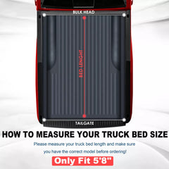 MOSTPLUS 5.8FT Soft Roll Up Tonneau Cover For 2019-2025 Chevy Silverado GMC Sierra 1500