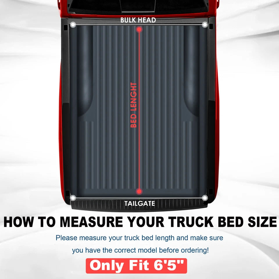 MOSTPLUS 6.5FT Soft Roll Up Tonneau Cover For 2007-2013 Toyota Tundra
