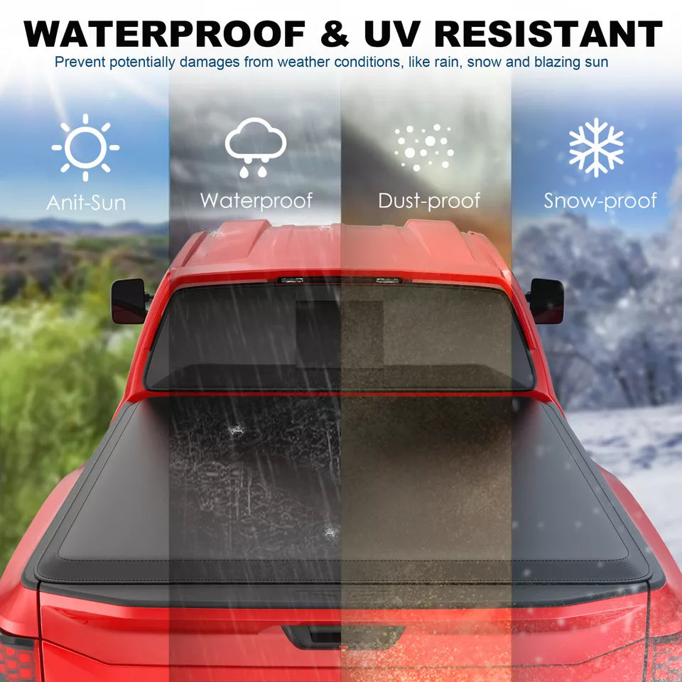 MOSTPLUS 6FT Soft Roll Up Tonneau Cover For 2005-2025 Nissan Frontier