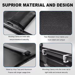 MOSTPLUS 5FT Soft Roll-Up Tonneau Cover for 2020-2025 Jeep Gladiator