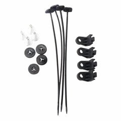 MOSTPLUS Black Universal Electric Radiator Slim Fan Push/Pull 12V + Mounting Kit (10 Inch) Set of 2