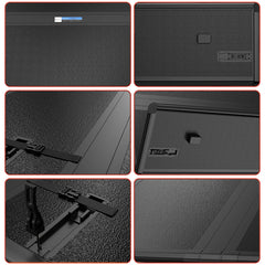 MOSTPLUS 3-Fold 5.5FT FRP Hard Tonneau Cover For 2004-2014 Ford F-150 F150 Truck Bed