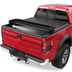 MOSTPLUS 5.5FT Quad-Fold Soft Tonneau Cover For 2004-2008 Ford F-150 | Styleside Truck Bed
