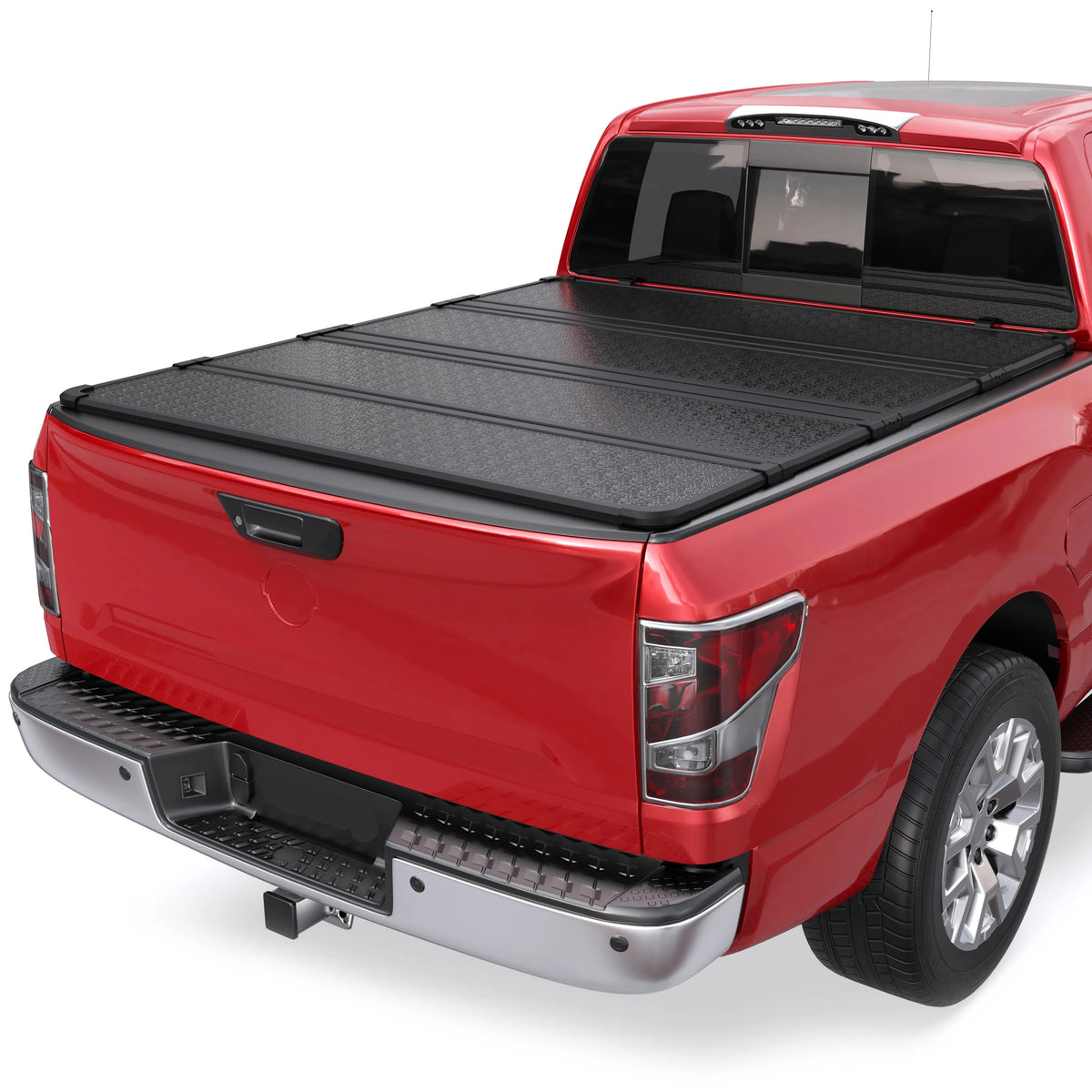 MOSTPLUS 5.7FT 4-Fold Hard Tonneau Cover For 2016-2024 Nissan Titan Truck Bed (NON-XD)