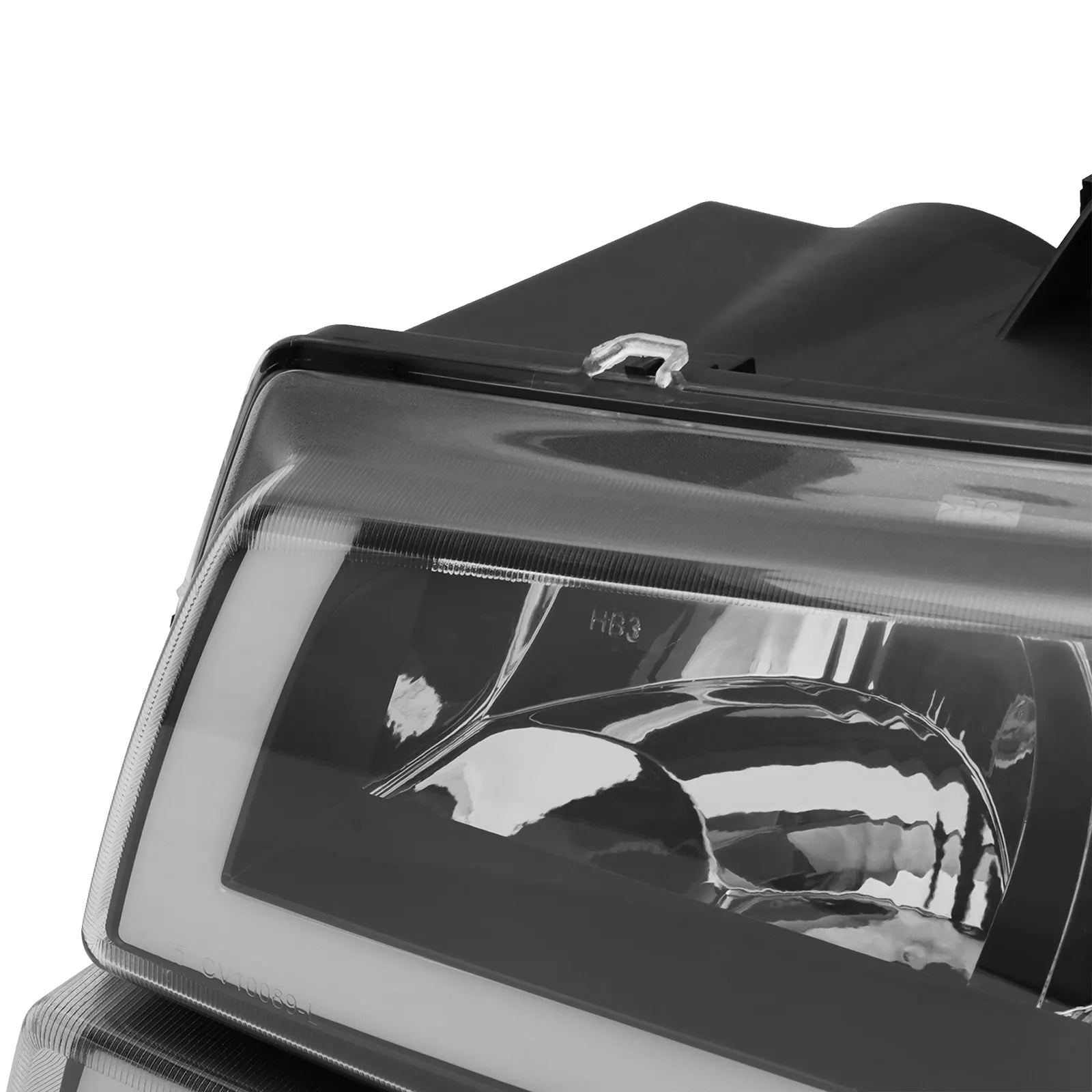 MOSTPLUS Headlights+Bumper Lamps For 2003-2007 Chevy Silverado 1500 2500 3500 Front Pair w/ LED DRL Black Housing Clear Lens