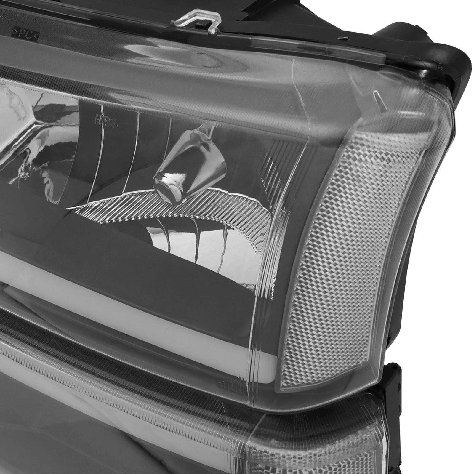 MOSTPLUS Headlights+Bumper Lamps For 2003-2007 Chevy Silverado 1500 2500 3500 Front Pair w/ LED DRL Black Housing Clear Lens